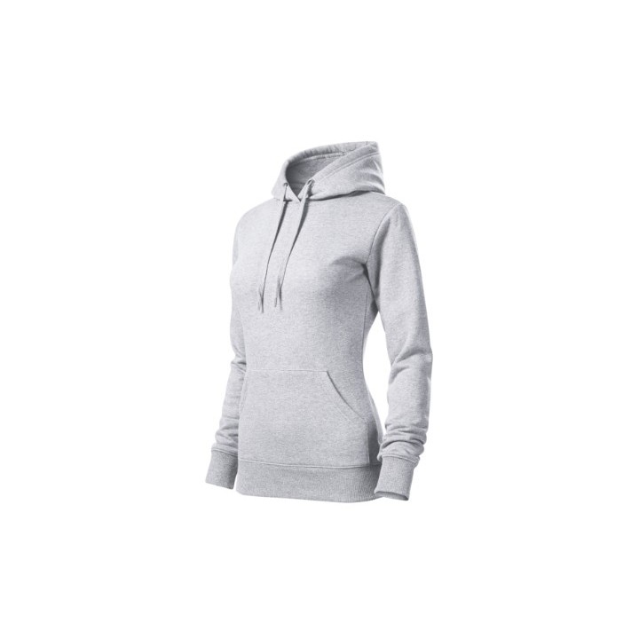Bluza z kapturem Malfini Cape 414 damska – jasnoszary melanż